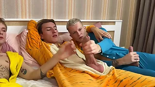 At a pajama party, the guys decided with reference to have hard sex